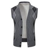 Men's Sleeveless Fleece Loose Casual Sweater Vest 95490052L