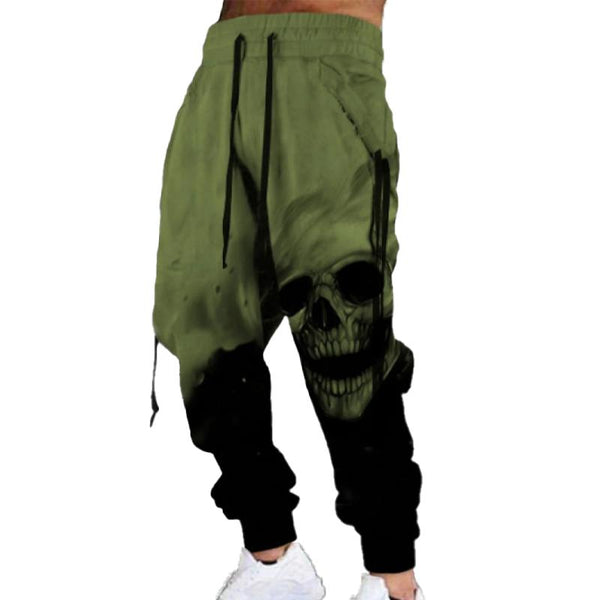 Men's Fleece Casual Sports Trousers Drawstring Lace-up Sports Pants 60125017L