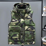 Men's Hooded Camouflage Cotton Vest 12885125L