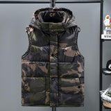 Men's Hooded Camouflage Cotton Vest 12885125L