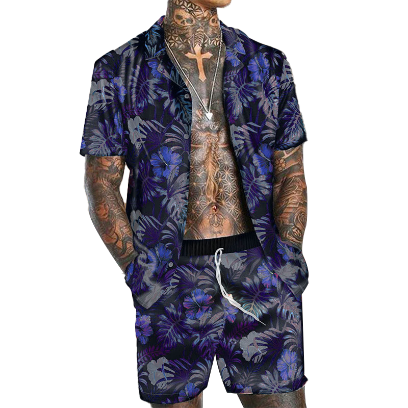 Men's Casual Flower Print Suit 56796206L