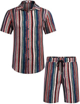 Summer New Hawaiian 3D Printing Casual Suit 17089022L