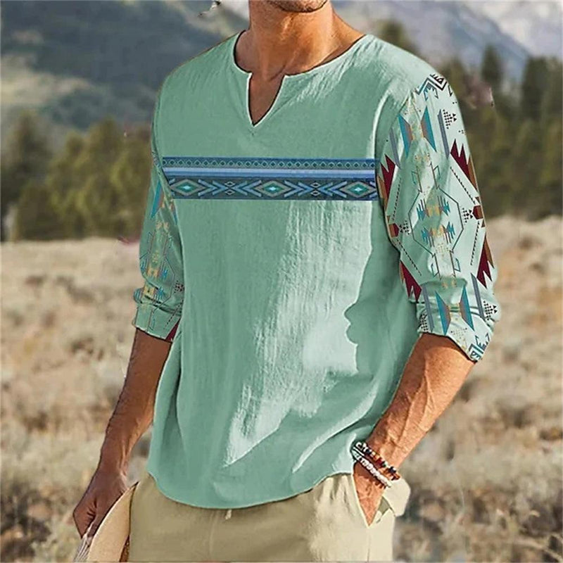 Men's Printed Long Sleeve Shirt 69463027L