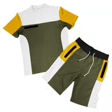 Men's Stitching Color Contrast Sports Suit 51108111L