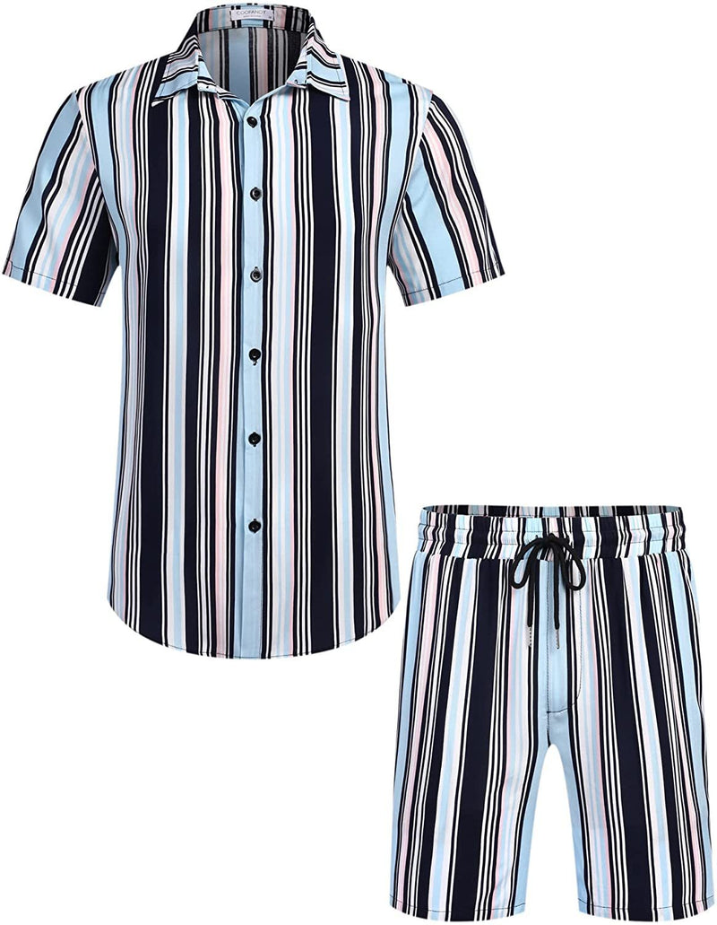 Summer New Hawaiian 3D Printing Casual Suit 17089022L