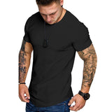 Summer Solid Color Short Sleeve T-shirt 23760516L