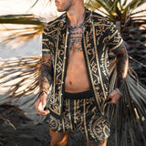 Men's Hawaiian Short Sleeve Shirt Short Set 66054293YM