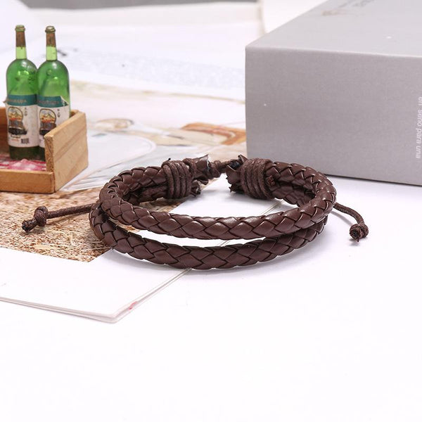 PU Woven Simple All-match Leather Bracelet 22551482YM