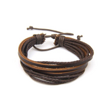 Men's Vintage Braided Leather Bracelet 65371634L